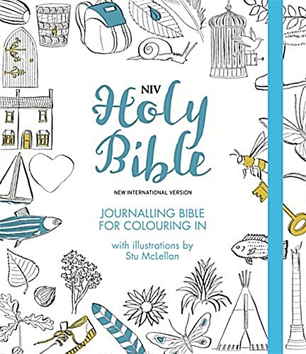 NIV Journalling Bible for Colouring in : With Unlined Margins and Illustrations to Colour in (Hardcover)