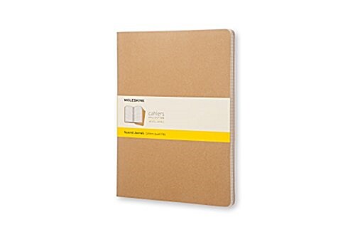 Moleskine Cahier Journal Extra Extra Large Squared Kraft Brown (Other)