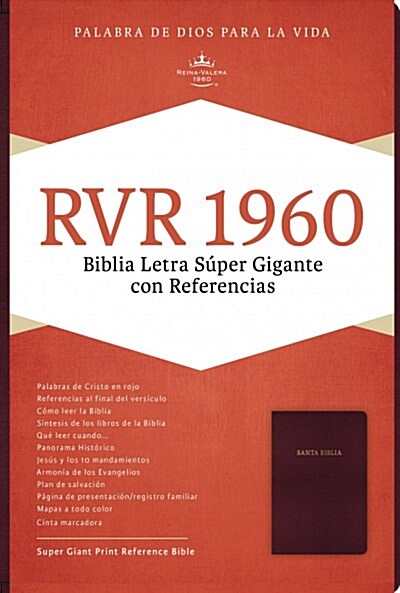 Rvr 1960 Biblia Letra Super Gigante, Borgona Imitacion Piel (Imitation Leather)