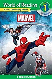 [중고] World of Reading: Marvel: Marvel 3-In-1 Listen-Along Reader-World of Reading Level 1: 3 Tales of Action with CD! [With Audio CD] (Paperback)