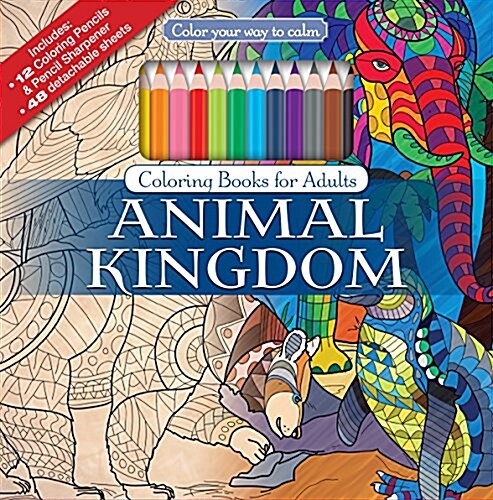 Animal Kingdom [With Colored Pencils] (Paperback)