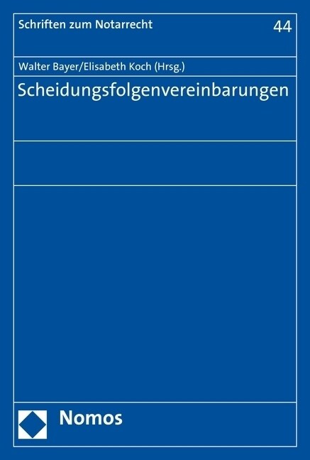 Scheidungsfolgenvereinbarungen (Paperback)