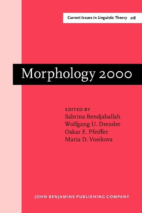 Morphology 2000 (Hardcover)