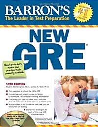 [중고] Barrons New GRE: Graduate Record Examination [With CDROM] (Paperback, 19th)