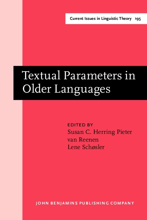 Textual Parameters in Older Languages (Hardcover)
