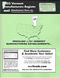 2003 Vermont Manufacturers Register (Paperback)