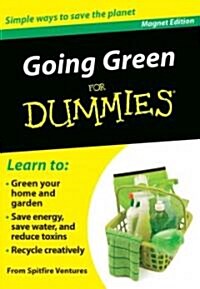 Going Green for Dummies;  Refrigerator Magnet Books (Hardcover, NOV)