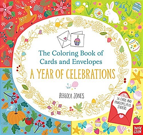 The Coloring Book of Cards and Envelopes: A Year of Celebrations (Paperback)