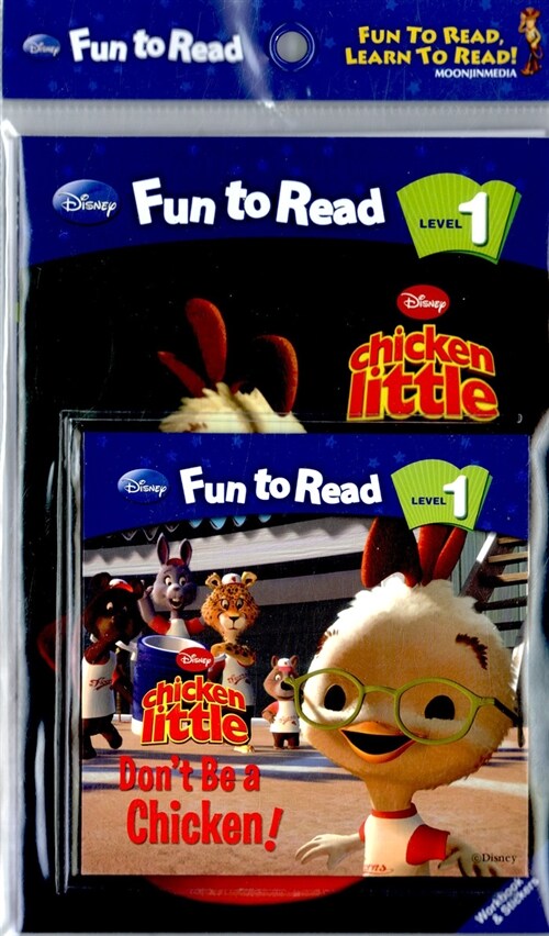 Disney Fun to Read Set 1-15 : Dont Be a Chicken! (치킨리틀) (Paperback + Workbook + Audio CD + Sticker)