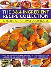 Cooking with Just 3 & 4 Ingredients : a Box Set of Two Cookbooks : Over 450 Fantastic Easy Recipes That Use Only Three or Four Ingredients, All Shown  (Paperback)