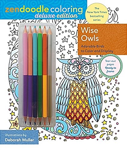Zendoodle Coloring: Wise Owls: Deluxe Edition with Pencils (Paperback)