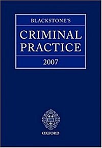 Blackstones Criminal Practice (Hardcover, 2007)