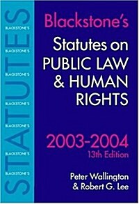Statutes on Public Law and Human Rights 2003-2004 (Paperback, 13, Thirteenth)