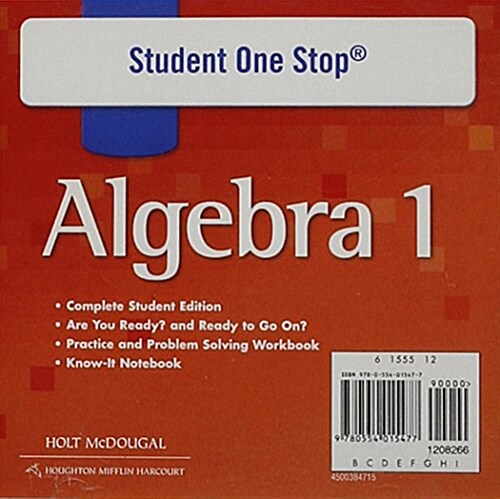 Holt McDougal Algebra 1: Student One Stop DVD 2011 (Audio CD)