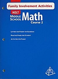 Holt Middle School Math Family Involvement Activities Course 2 (Paperback)