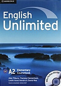 English Unlimited Elementary Coursebook with E-Portfolio CD-ROM and Workbook with Answers and DVD-ROM Pack (Package)