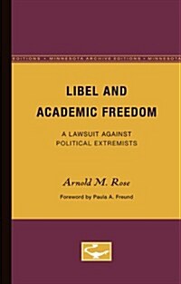 Libel and Academic Freedom (Paperback)