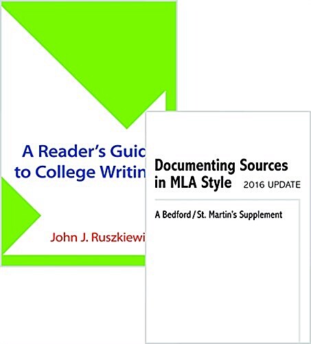 Readers Guide to College Writing & Documenting Sources in MLA Style: 2016 Update [With Booklet] (Paperback)