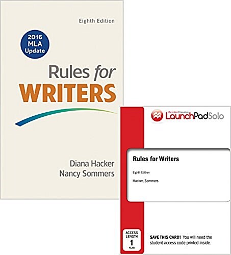 Rules for Writers with 2016 MLA Update [With Access Code] (Paperback, 8)