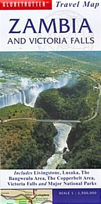 Globetrotter Zambia and Victoria Falls Travel Map (Map, FOL)