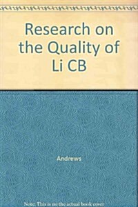 Research on the Quality of Life (Hardcover)