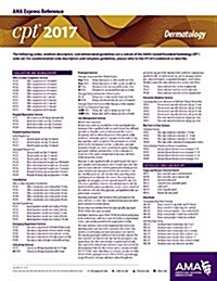 CPT 2017 Express Reference Coding Card Dermatology (Paperback)