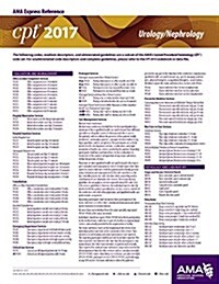 CPT 2017 Express Reference Coding Card Urology/Nephrology (Paperback)