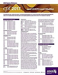 CPT & HCPCS 2017 Modifier Express Reference Coding Card (Paperback)
