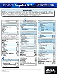 ICD-10 Snapshot 2017 Coding Cards Allergy/Immunology (Paperback)