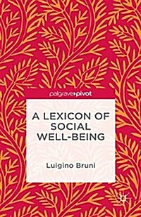 A Lexicon of Social Well-Being (Paperback)