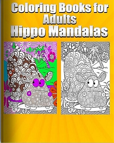 Coloring Books for Adults Hippo Mandalas (Paperback)