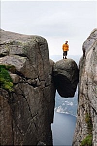 Girl on Kjeragbolten (Got Stuck Stone) in Norway Journal: 150 Page Lined Notebook/Diary (Paperback)