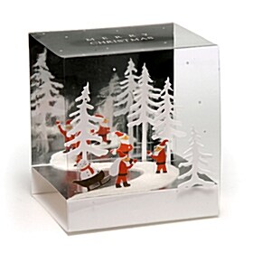 [입체카드] 큐브카드 - 4명의 산타