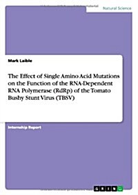 The Effect of Single Amino Acid Mutations on the Function of the RNA-Dependent RNA Polymerase (Rdrp) of the Tomato Bushy Stunt Virus (Tbsv) (Paperback)