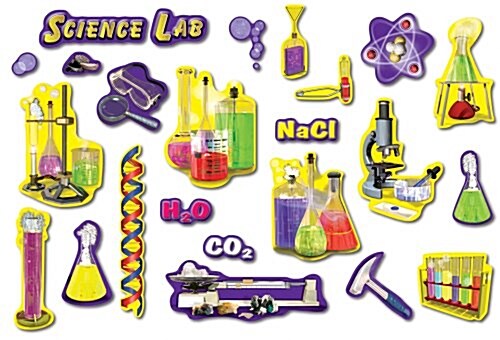 Science Lab Tools Punch-Outs Bulletin Board Set (Paperback)