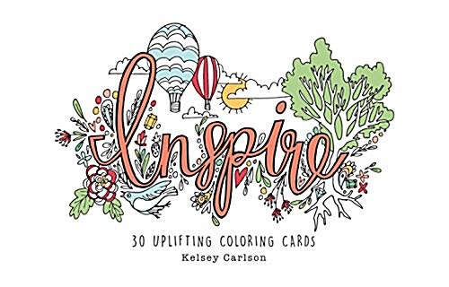 Inspire: 30 Uplifting Coloring Cards (Paperback)