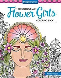 Kc Doodle Art Flower Girls Coloring Book (Paperback)