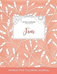 Adult Coloring Journal: Fear (Butterfly Illustrations, Peach Poppies) (Paperback)