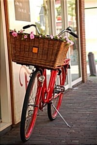 Red Bicycle in Amsterdam Holland Netherlands Journal: 150 Page Lined Notebook/Diary (Paperback)