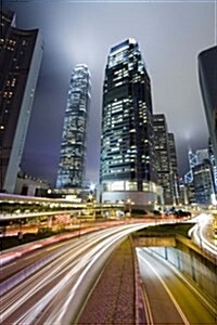 Downtown Hong Kong, China at Night: Blank 150 Page Lined Journal for Your Thoughts, Ideas, and Inspiration (Paperback)