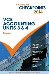 Cambridge Checkpoints VCE Accounting Units 3 and 4 2014 and Quiz Me More (Package)