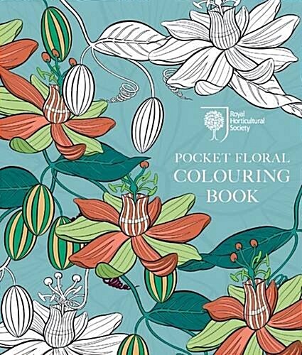 RHS Pocket Floral Colouring Book (Paperback)