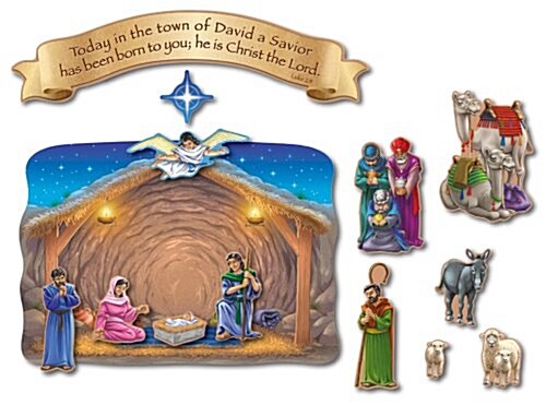 Nativity and the Magis Visit Bulletin Board Set (Paperback)