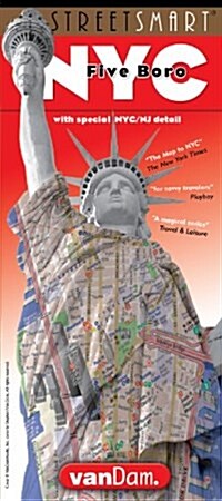 Streetsmart NYC Five Boro Map by Vandam: Five Boro Edition (Folded, 20, Revised)