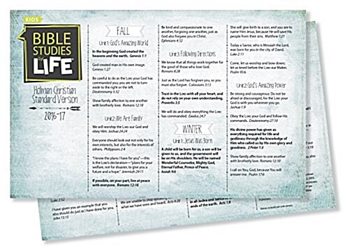 Bible Studies for Life: Kids Verse Cards for 2016-2017 - KJV Pkg. 10 (Other)
