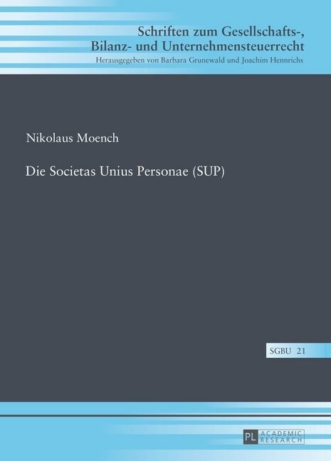 Die Societas Unius Personae (Sup) (Hardcover)