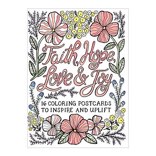 Faith Hope Love & Joy Coloring Postcards (Novelty)