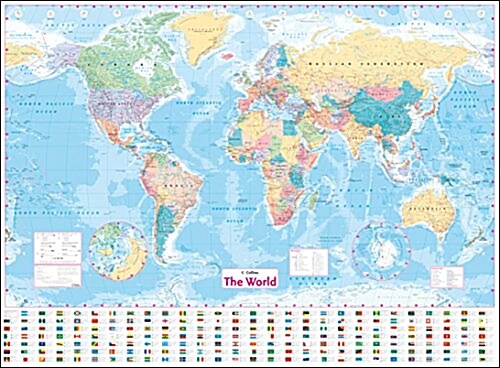 Collins World Wall Laminated Map (Sheet Map, flat, New ed)