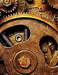 Brass Steampunk Gears #9, Jumbo Oversized: Blank 150 Page Lined Journal for Your Thoughts, Ideas, and Inspiration (Paperback)