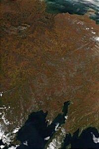 Siberia, Russia in the Fall from Space: Blank 150 Page Lined Journal for Your Thoughts, Ideas, and Inspiration (Paperback)